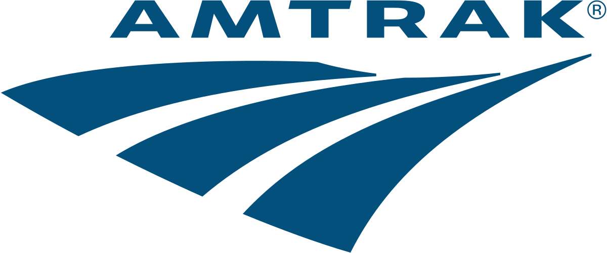 Amtrak logo in blue